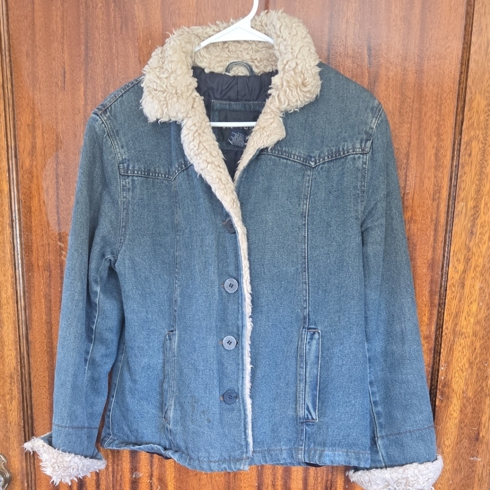 Braetan Blue Jean Jacket with Cream Lining
